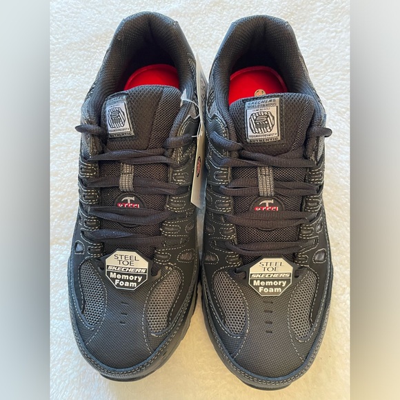 Skechers Men's Cankton Steel Toe Shoes Black - Picture 1 of 5